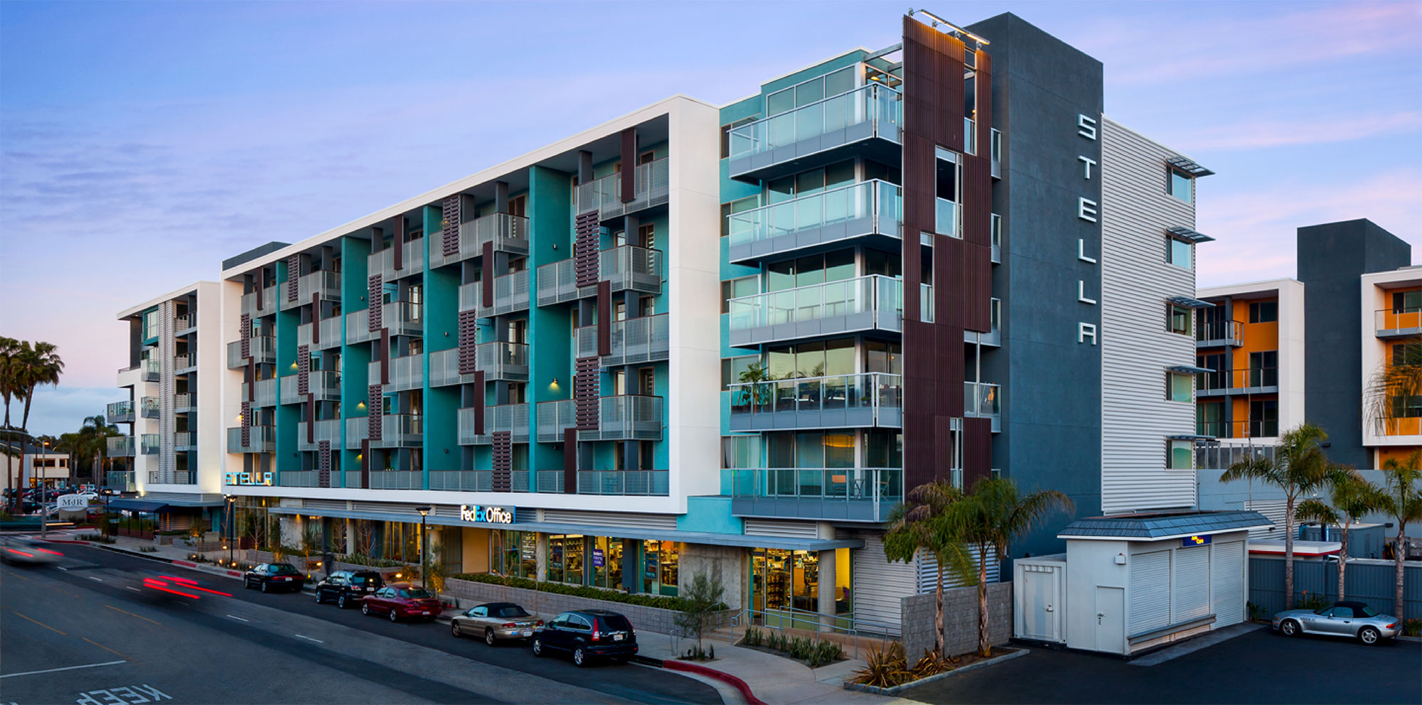 The Stella Hotel, a modern architectural gem, stands prominently in downtown San Diego, showcasing urban elegance.
